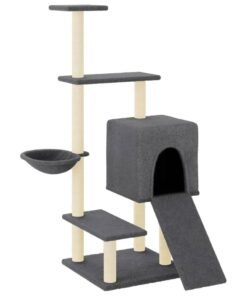 Alternative view of Arbre à chat avec griffoirs en sisal gris foncé 130,5 cm