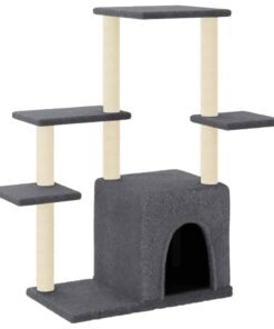 Alternative view of Arbre à chat avec griffoirs en sisal gris foncé 97,5 cm