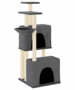 Alternative view of Arbre à chat avec griffoirs en sisal gris foncé 122 cm