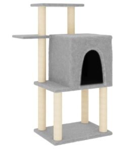 Alternative view of Arbre à chat avec griffoirs en sisal gris clair 97 cm