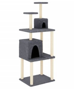 Alternative view of Arbre à chat avec griffoirs en sisal Gris foncé 167 cm