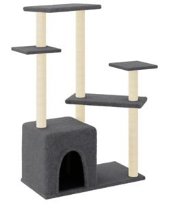Alternative view of Arbre à chat avec griffoirs en sisal gris foncé 107,5 cm