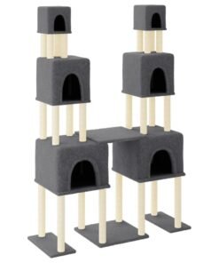 Alternative view of Arbre à chat avec griffoirs en sisal Gris foncé 199 cm
