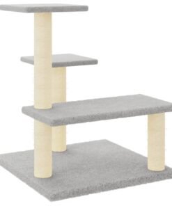Alternative view of Arbre à chat avec griffoirs en sisal gris clair 61 cm