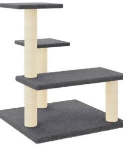 Alternative view of Arbre à chat avec griffoirs en sisal Gris foncé 61 cm