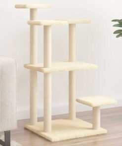 Arbres à chat avec plates-formes crème 98,5 cm