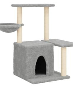 Alternative view of Arbre à chat avec griffoirs en sisal Gris clair 83 cm
