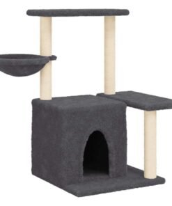 Alternative view of Arbre à chat avec griffoirs en sisal Gris foncé 83 cm