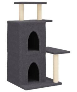 Alternative view of Arbre à chat avec griffoirs en sisal gris foncé 97 cm