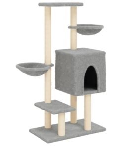 Alternative view of Arbre à chat avec griffoirs en sisal gris clair 117 cm