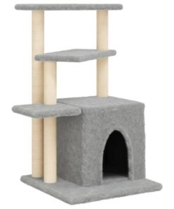 Alternative view of Arbre à chat avec griffoirs en sisal gris clair 83,5 cm