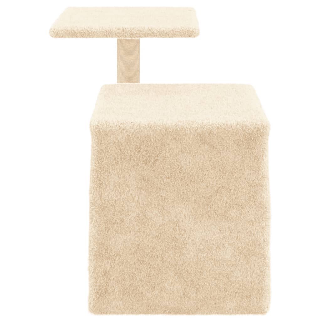 Arbre à chat avec griffoirs en sisal crème 50,5 cm – Image 5