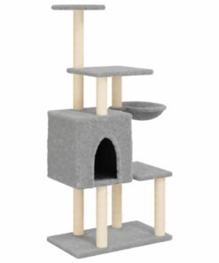 Alternative view of Arbre à chat avec griffoirs en sisal Gris clair 131 cm