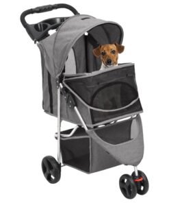 Alternative view of Poussette pour chien pliante Gris 80x46x98 cm Tissu Oxford
