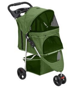 Poussette pour chien pliante Vert 80x46x98 cm Tissu Oxford