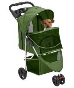 Alternative view of Poussette pour chien pliante Vert 80x46x98 cm Tissu Oxford