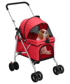 Alternative view of Poussette pour chien pliante Rouge 76x50x100 cm Tissu Oxford