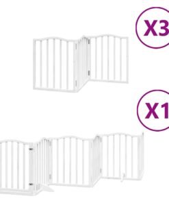 Alternative view of Barrière pour chien porte pliable 15 panneaux bois de peuplier