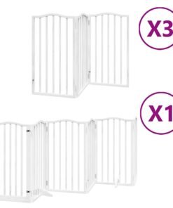 Alternative view of Barrière pour chien porte pliable 15 panneaux bois de peuplier