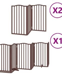 Alternative view of Barrière pour chien porte pliable 12 panneaux bois de peuplier