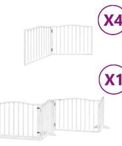 Alternative view of Barrière pour chien porte pliable 12 panneaux bois de peuplier