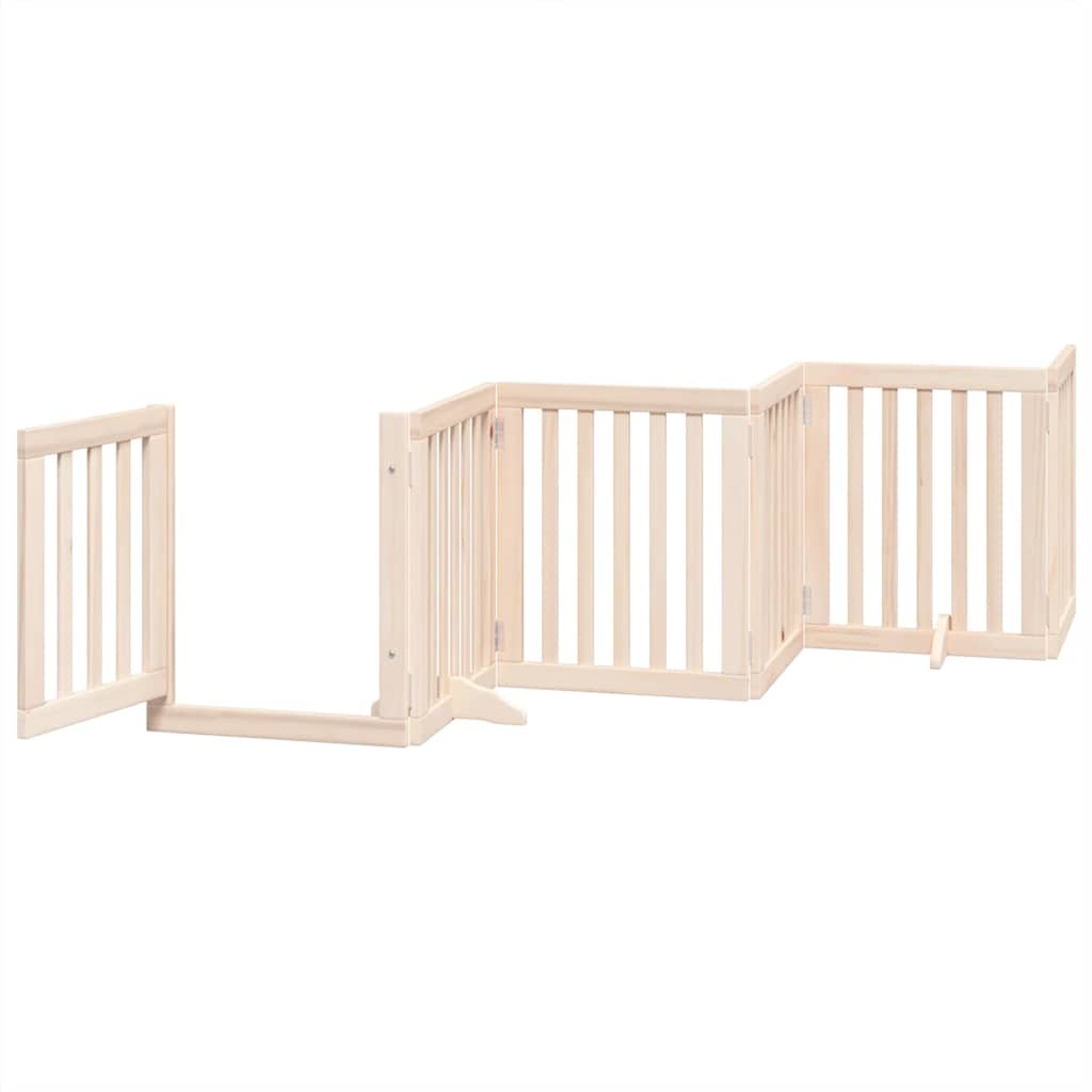 Barrière pour chien porte pliable 12 panneaux bois de peuplier – Image 4