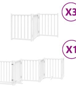 Alternative view of Barrière pour chien porte pliable 15 panneaux bois de peuplier