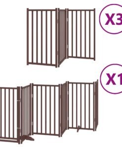 Alternative view of Barrière pour chien porte pliable 15 panneaux bois de peuplier