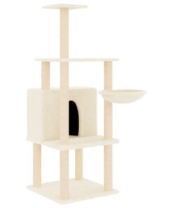 Alternative view of Arbre à chat avec griffoirs en sisal crème 132 cm
