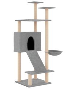 Alternative view of Arbre à chat avec griffoirs en sisal Gris clair 153 cm