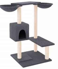Alternative view of Arbre à chat avec griffoirs gris foncé 82 cm