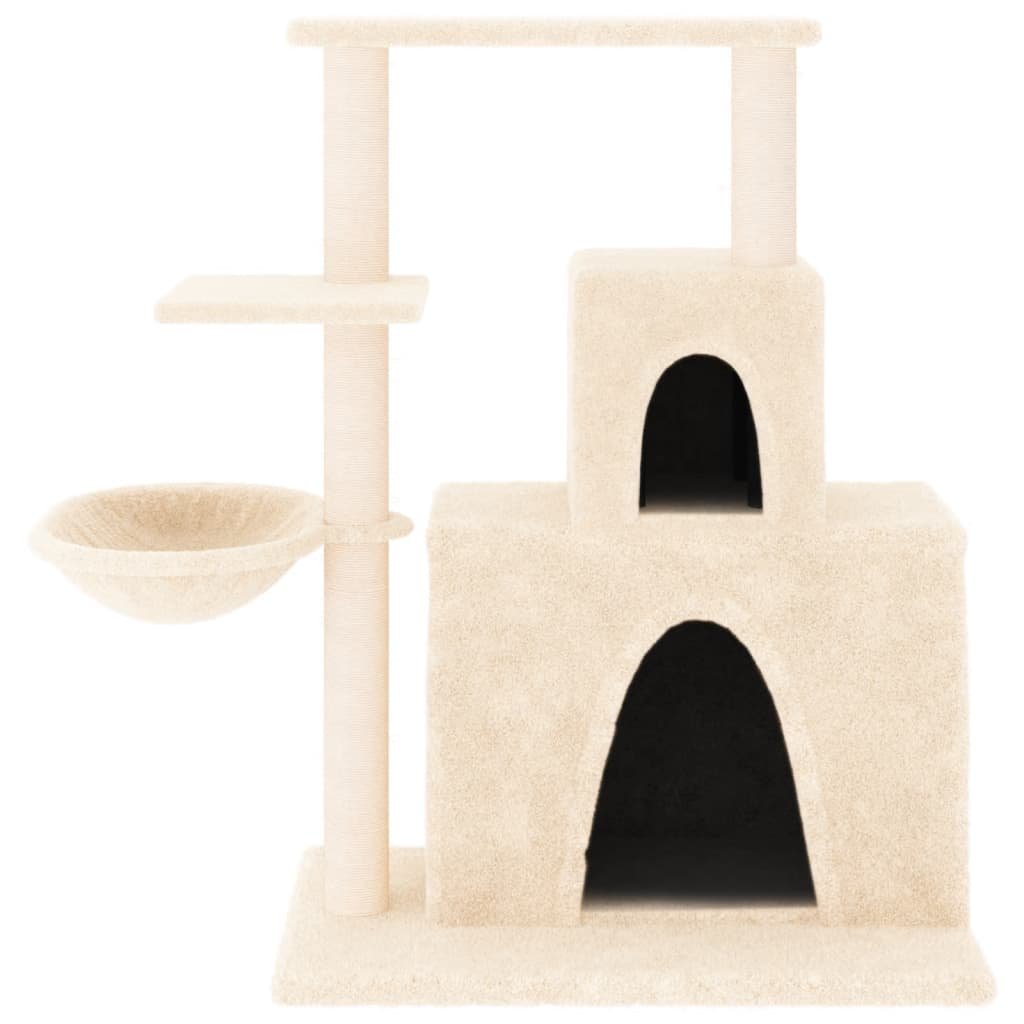 Arbre à chat avec griffoirs en sisal Crème 83 cm – Image 3