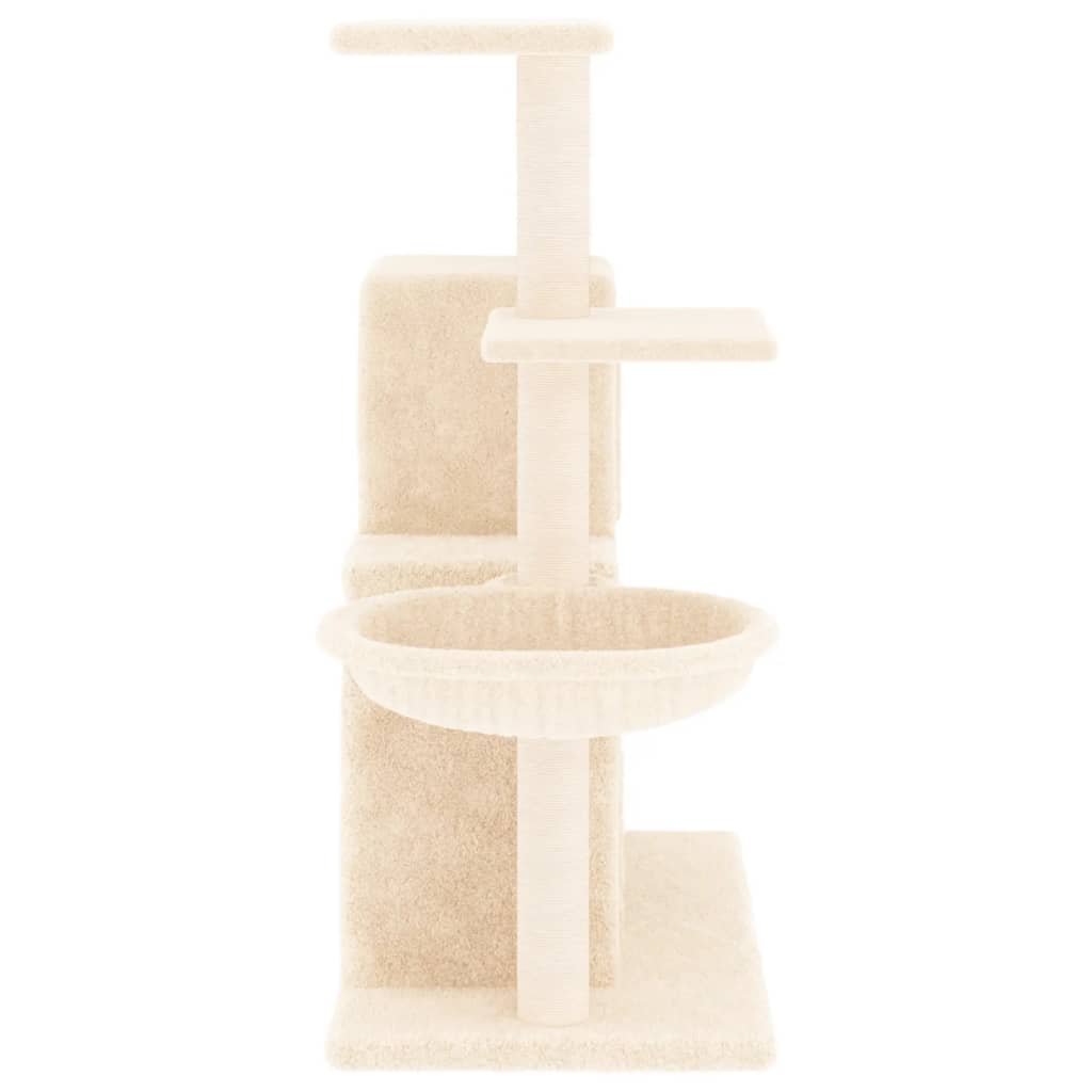 Arbre à chat avec griffoirs en sisal Crème 83 cm – Image 4