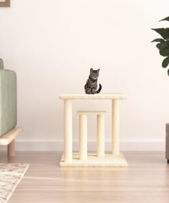 Arbres à chat avec plates-formes crème 50 cm