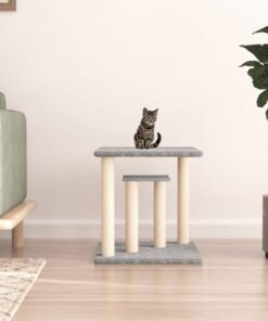 Arbres à chat avec plates-formes gris clair 50 cm