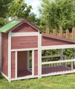 Chenil moka 143x60,5x109 cm bois de pin solide