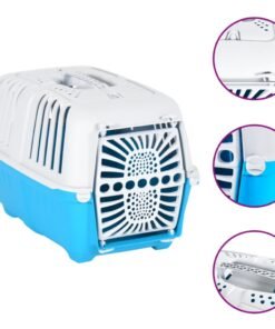 Transporteur pour animaux de compagnie blanc et bleu PP