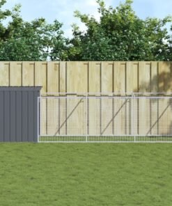 Niche pour chien avec cour anthracite 110x609x110 cm