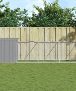 Niche pour chien avec cour gris clair 110x609x110 cm