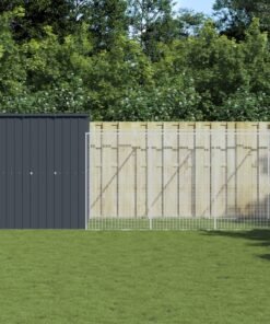 Niche pour chien avec cour anthracite 165x1067x181 cm