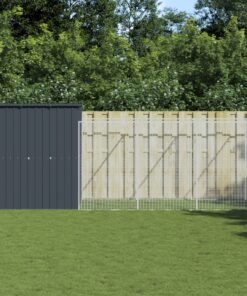 Niche pour chien avec cour anthracite 165x1271x181 cm