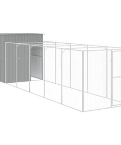 Alternative view of Niche pour chien avec cour gris clair 165x659x181 cm