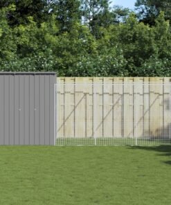 Niche pour chien avec cour gris clair 165x1271x181 cm