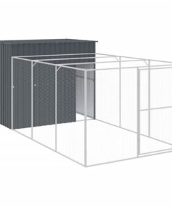 Alternative view of Niche pour chien avec cour anthracite 214x457x181 cm