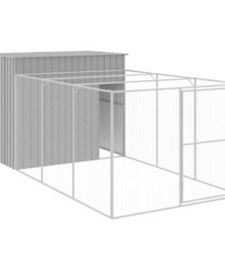 Alternative view of Niche pour chien avec cour gris clair 214x457x181 cm