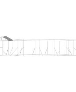Alternative view of Chenil d'extérieur pour chiens avec toit argenté 10x6x2,5 m