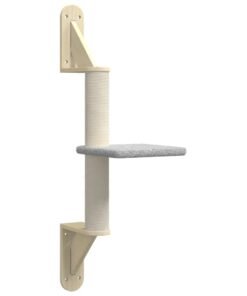 Alternative view of Arbre à chat mural avec griffoir gris clair 85,5 cm