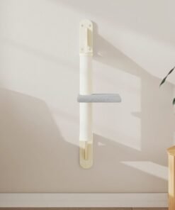 Arbre à chat mural avec griffoir gris clair 85,5 cm