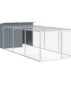 Alternative view of Niche pour chien avec enclos Anthracite 153 x 396 x 110 cm Acier galvanisé