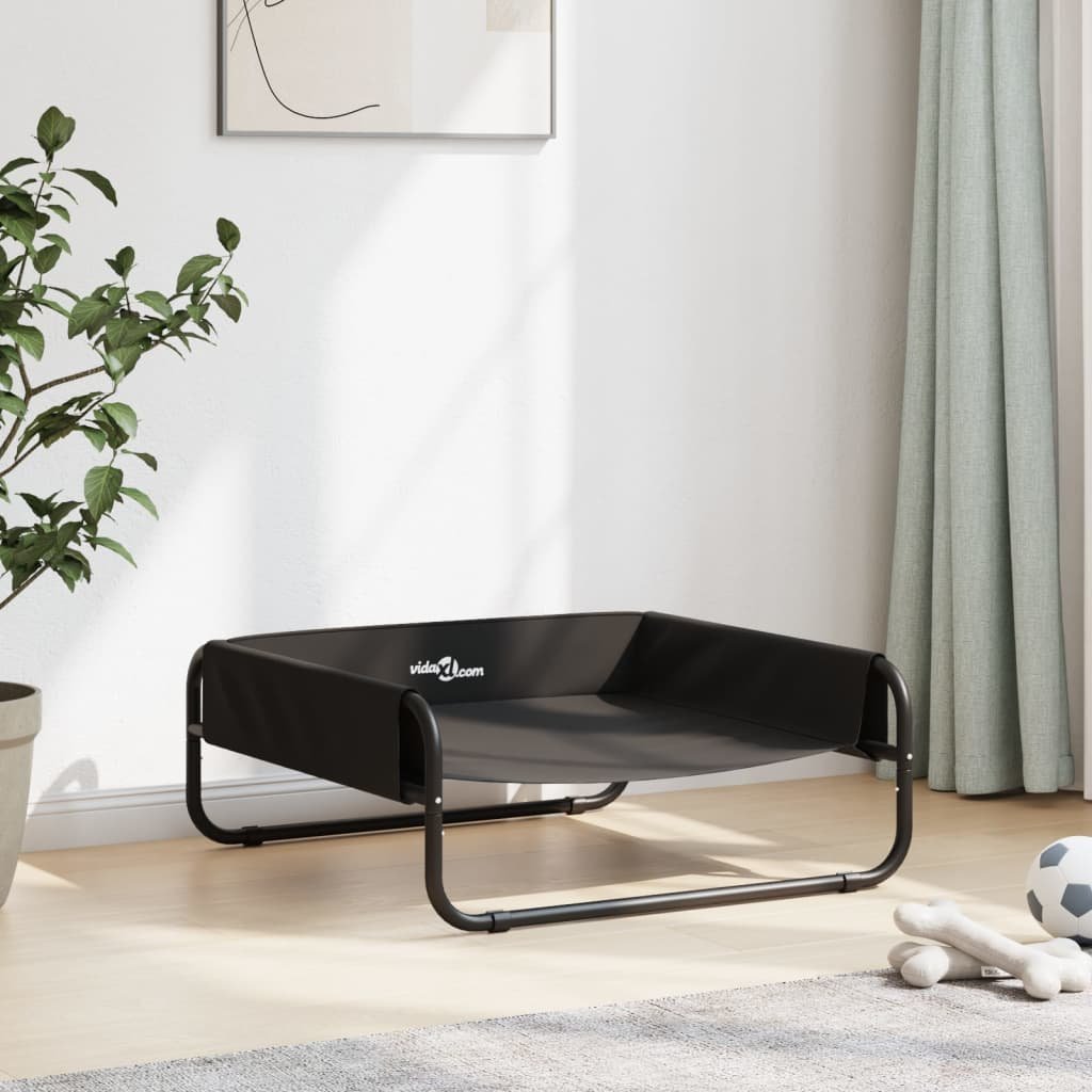 Lit surélevé pour chien anthracite tissu Oxford et acier – Image 3